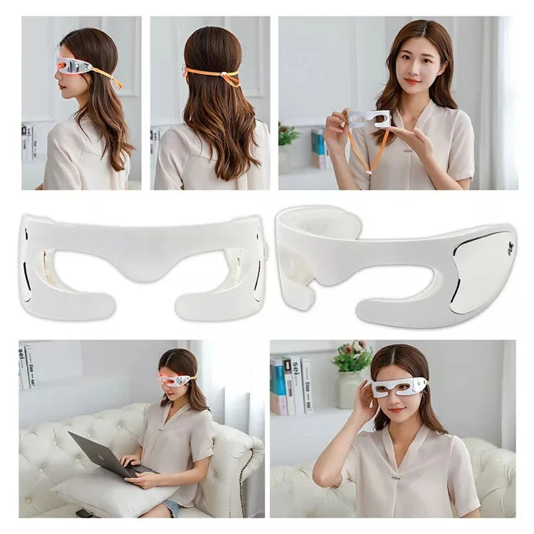 Anti-Aging Eye Massager Red Light Therapy Electric Vibration Eyes Fatigue Relief Relaxation Relieve Dark Circles Eye Care Beauty