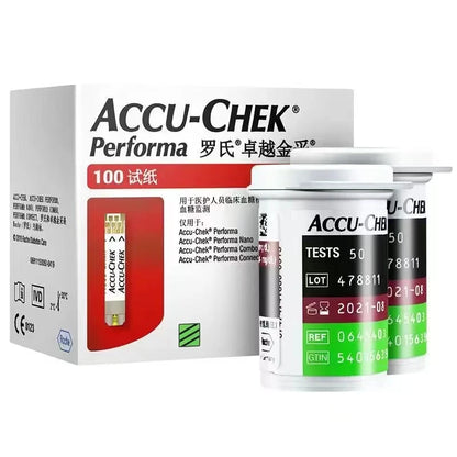 Accu Chek Performa Blood Glucose Test Strips Lancets Sets Blood Sugar Glucose meter Test Kit Glucose Meter ACCU Chek EXP:Maximum