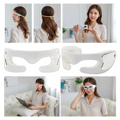 Anti-Aging Eye Massager Red Light Therapy Electric Vibration Eyes Fatigue Relief Relaxation Relieve Dark Circles Eye Care Beauty