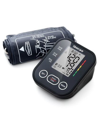 Sinocare Blood Pressure Monitor Digital Sphygmomanometer Automatic Tensiometer Tonometer Home Medical Use Heart Rate Pulse Meter