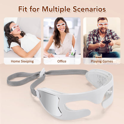 Eye Skincare Massager Vibration Red Light Therapy LED Eye Mask for Lines Wrinkles Dark Circle Removal Beauty Device