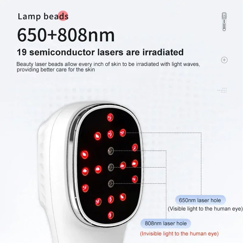 NEW Red Light Therapy For Face Anti Aging Wrinkle Removal Skin Tightening Machine Face Lift LED Light Therapy Facial Massager